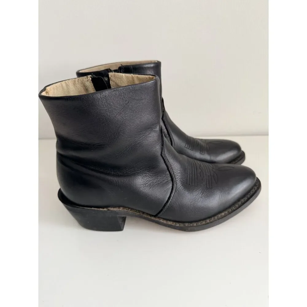 Durango DB950 Men's 7.5EE Black Leather Side Zip Western Ankle Cowboy Boots USA
